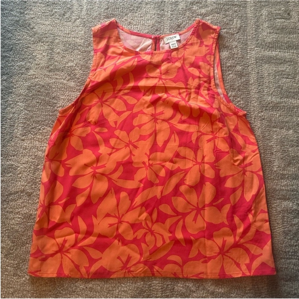 J.Crew Hibiscus Flower High-Neck Tank | XS